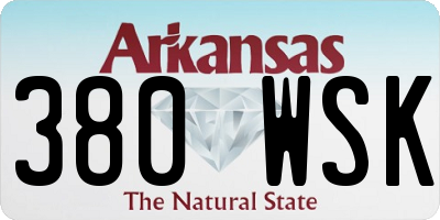 AR license plate 380WSK