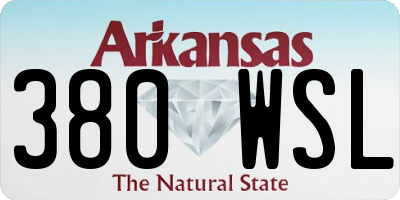AR license plate 380WSL