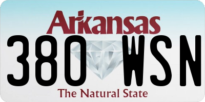 AR license plate 380WSN