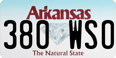 AR license plate 380WSO