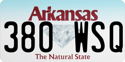 AR license plate 380WSQ
