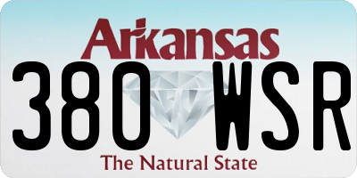 AR license plate 380WSR