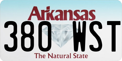 AR license plate 380WST