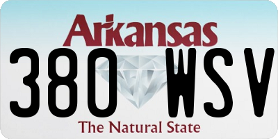 AR license plate 380WSV