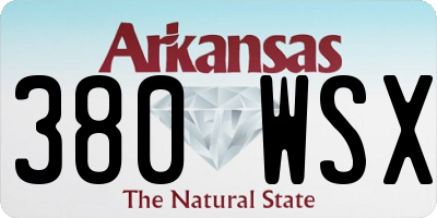 AR license plate 380WSX
