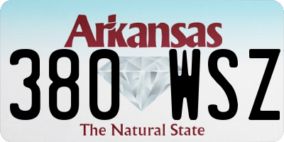 AR license plate 380WSZ