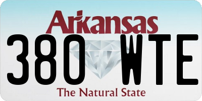 AR license plate 380WTE