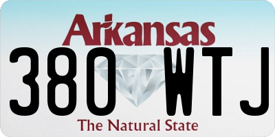 AR license plate 380WTJ