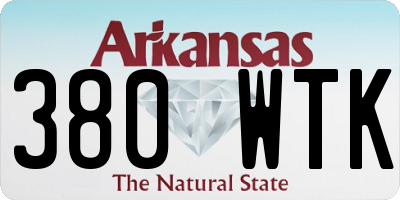 AR license plate 380WTK