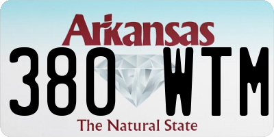 AR license plate 380WTM