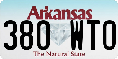 AR license plate 380WTO