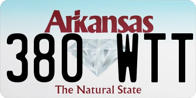 AR license plate 380WTT