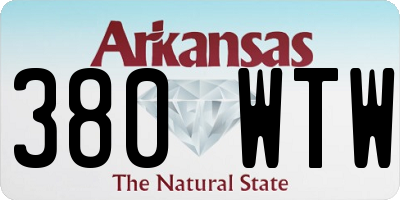 AR license plate 380WTW