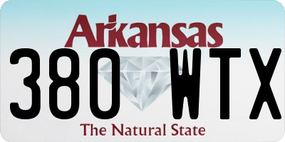 AR license plate 380WTX