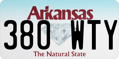 AR license plate 380WTY