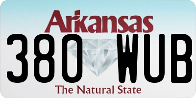 AR license plate 380WUB