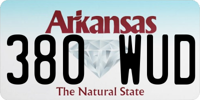 AR license plate 380WUD