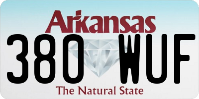 AR license plate 380WUF