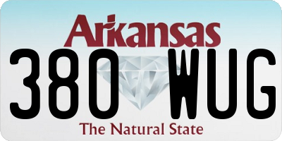 AR license plate 380WUG