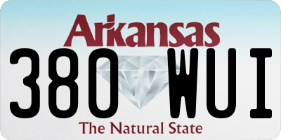 AR license plate 380WUI