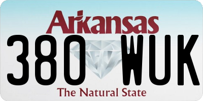 AR license plate 380WUK