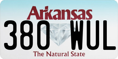 AR license plate 380WUL