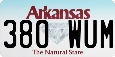 AR license plate 380WUM
