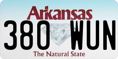 AR license plate 380WUN