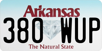 AR license plate 380WUP