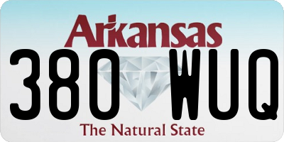 AR license plate 380WUQ