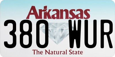 AR license plate 380WUR