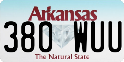 AR license plate 380WUU