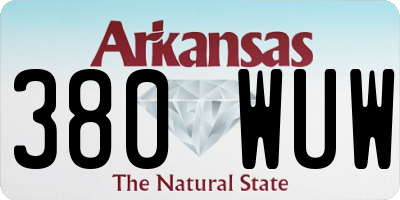 AR license plate 380WUW