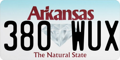 AR license plate 380WUX