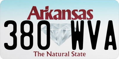 AR license plate 380WVA