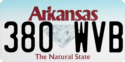 AR license plate 380WVB