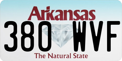 AR license plate 380WVF