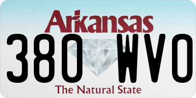 AR license plate 380WVO