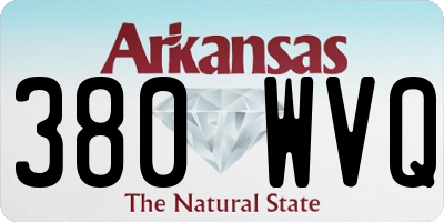 AR license plate 380WVQ