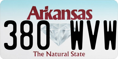 AR license plate 380WVW