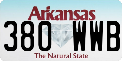 AR license plate 380WWB