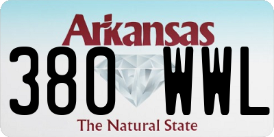 AR license plate 380WWL