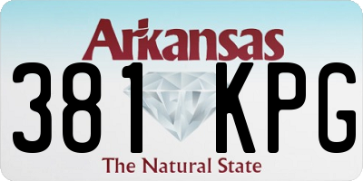 AR license plate 381KPG