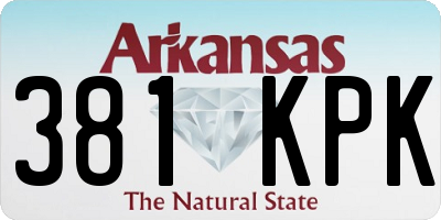 AR license plate 381KPK