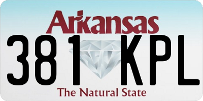 AR license plate 381KPL