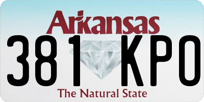 AR license plate 381KPO