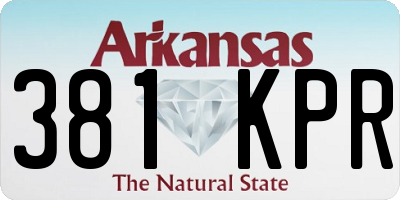 AR license plate 381KPR