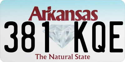 AR license plate 381KQE