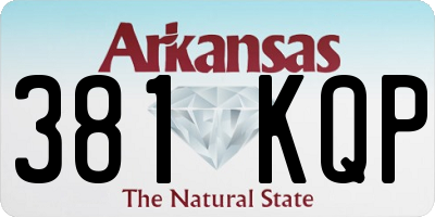 AR license plate 381KQP