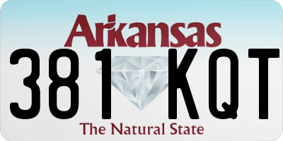 AR license plate 381KQT